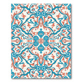 Teal Coral Persian Floral Area Rug