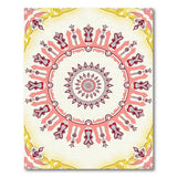 Multi-color and Patterns Ornate Pink Gold Mandala Area Rug