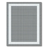 Black White Bordered Geometric Area Rug