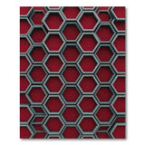 Bold Red 3D Hexagon Geometric Area Rug