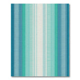 Vertical Striped Blue Teal Coastal Rug