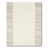 Beige Neutral Vertical Stripe Woven Area Rug