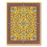 Yellow Vibrant Yellow Persian Floral Area Rug