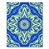 Intricate Navy Teal Persian Medallion Rug