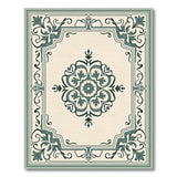 Teal Medallion Persian Blue and Teal Area Rug