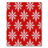 Red Festive Snowflake Festive Red Snowflake Area Rug