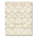 Beige Geometric Interlocking Diamond Area Rug
