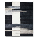 Geometric Modern Modern Black White Geometric Block Rug