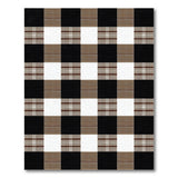 Black Tan Buffalo Check Plaid Area Rug