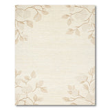 Delicate Leaf Branch Beige Area Rug