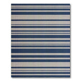 Navy and Ivory Striped Coastal Area Rug