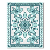 Teal Floral Mandala Area Rug