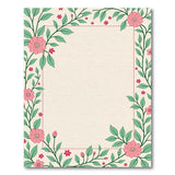 Pink Floral Vine Border Area Rug