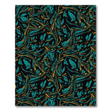 Teal Foliage Art Nouveau Area Rug