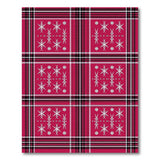 Red Plaid Snowflake Heritage Rug