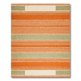 Terracotta Sage Striped Southwestern Rug