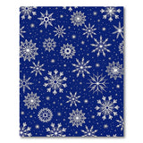 Geometric Modern Navy Snowflake Area Rug