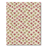 Pink Whimsical Pink Hearts Scatter Area Rug