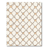 Beige Interlocking Diamond Mesh Area Rug