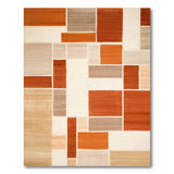 Geometric Modern Brown Tan Area Rug