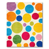 Multicolor Geometric Circles Area Rug