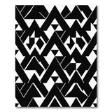 Modern Black White Geometric Triangle Area Rug