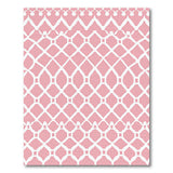 Blush Pink Geometric Trellis Area Rug