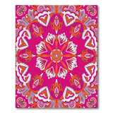 Multi-color and Patterns Vibrant Pink Mandala Boho Area Rug