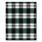 Black Green Plaid Area Rug