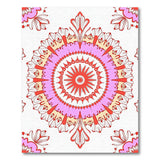 Pink Traditional Persian Vibrant Pink Mandala Area Rug
