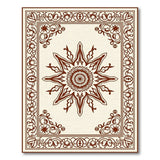 Brown and Tan Ornate Brown Medallion Persian Area Rug