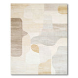 Beige Neutral Abstract Organic Shapes Rug
