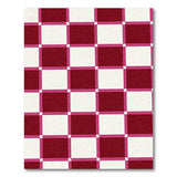 Bold Red and White Checkered Area Rug