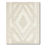 Beige Diamond Lattice Geometric Area Rug