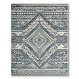 Grey Grey Heritage Tribal Diamond Area Rug