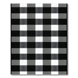 Rustic Black White Checkered Area Rug