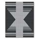 Bold Black White Star Geometric Area Rug