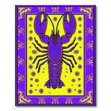 Purple Lobster Coastal Area Rug