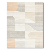 Abstract Geometric Beige Neutral Beige and Neutral Area Rug