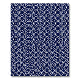 Geometric Modern Blue and Teal Navy Geometric Lattice Area Rug