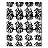 Shadowy Mythical Beasts Black White Area Rug
