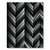 Geometric Modern Modern Grey Chevron Zigzag Area Rug