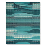 Blue and Teal Wave Blue Teal Abstract Wave Area Rug