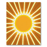 Radiant Orange Sunburst Area Rug
