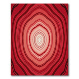 Radiant Red Agate Concentric Area Rug