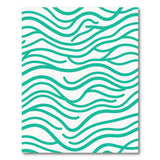 Teal Wave Area Rug
