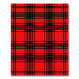 Geometric Modern Red Bold Red Black Plaid Area Rug