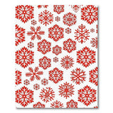 Red Red Snowflake Geometric Area Rug