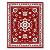 Bold Red Floral Persian Area Rug