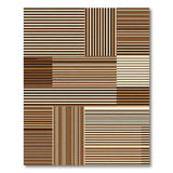 Brown and Tan Geometric Brown Tan Striped Area Rug